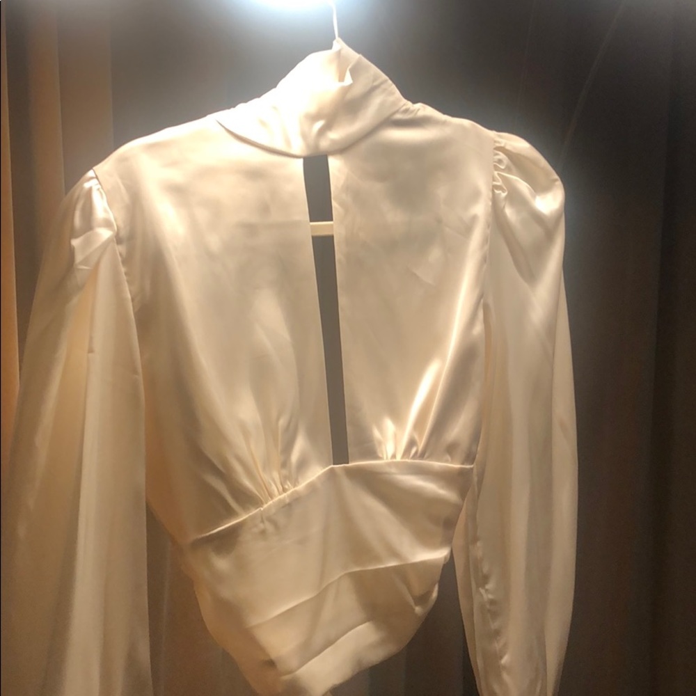 Open Back Silk Blouse